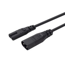 Image of IEC 60320 C8 Plug to C7 Receptacle Male to Female Extension Power Supply Main...