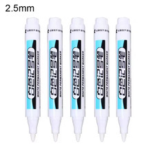 0.7/1.0/2.5MM White Permanent Marker Pens Markers Paint Pen for Wood Plastic Lea