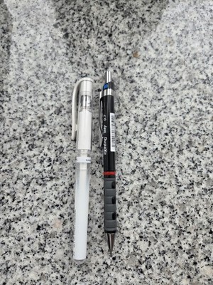 uniball Signo Broad UM153 Gelstift inFarbe Weiß&rOtring Tikky Feinminenstift 7mm