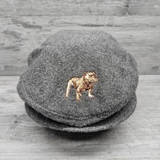 Mack Trucks Newsboy Driver Flat Hat Cap Gray Wool Vintage 80s USA Made