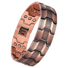 Jeracol Kupferarmband Herren Magnetarmband 23 cm Kupfer-A mit 3 Ultra-starken