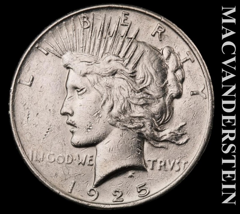 1925 Silver Peace Dollar - Scarce  Extra Fine  Better Date  No Reserve  #L3987