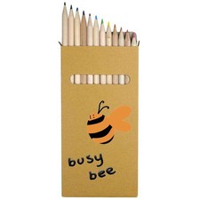 12 x 'Busy Bee Looking For Nectar ' Long Colour Pencils PE00076109
