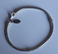 Pandora Moments ALE 925 Sterling Silver Snake Chain Lobster Clasp Bracelet 8"