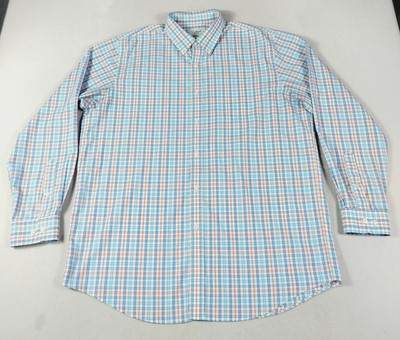 L.L.Bean Shirt Mens Large Multicolor Plaid Wrinkle Free Kennebunk Sport Shirt
