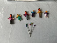Voodoo Dolls Set of Six with Six Pins & Six Pages of Instructions 🕷️❤️🍀🪱