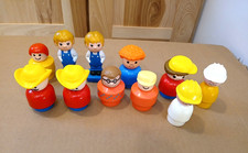 Little People Mixed Lot-Chunky-Construction Worker-Cowboy-Tyko Super Blocks-11 p