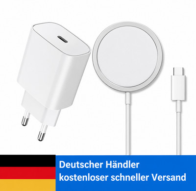 15W Magsafe Ladegerät für iPhone + 20W USB-C Netzteil