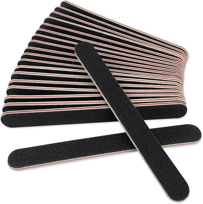 #ad 20 Pack 100 180 Grit Nail Files Black Professional Emery Boards Nail $9.55