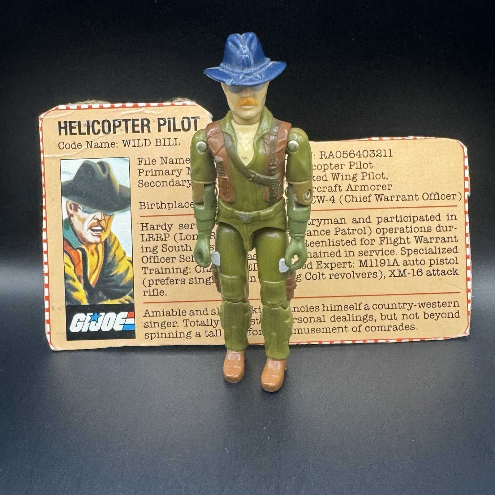 GI Joe 1983 Wild Bill v1 100% Complete Vintage ARAH Action Figure With File Card