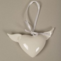 12 Porzellan Herzen Weiß Dekoherz Z. HäNgen Tischdeko Hochzeit Gastgeschenk 10Cm