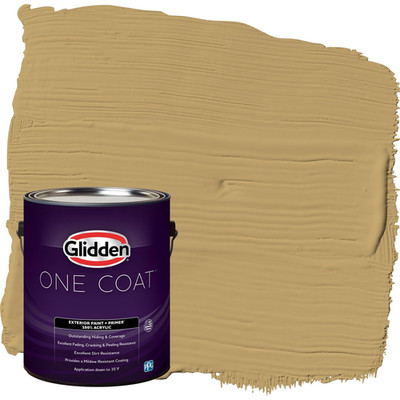 Glidden Exterior Paint Premiumr Beige/Buffalo Hide One Coat Flat 1-Gallon