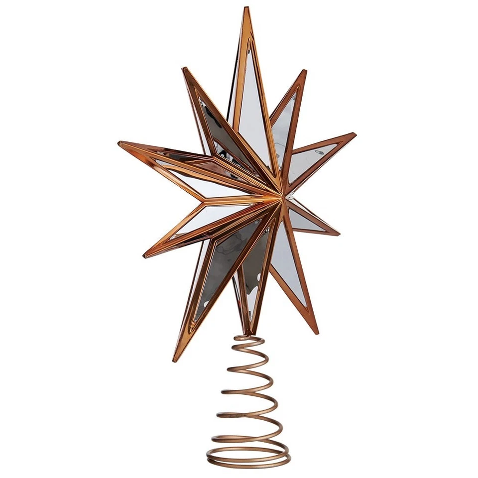 Wilko Enchanted Mirrored Star Christmas Tree Topper | Bronze - 30cm