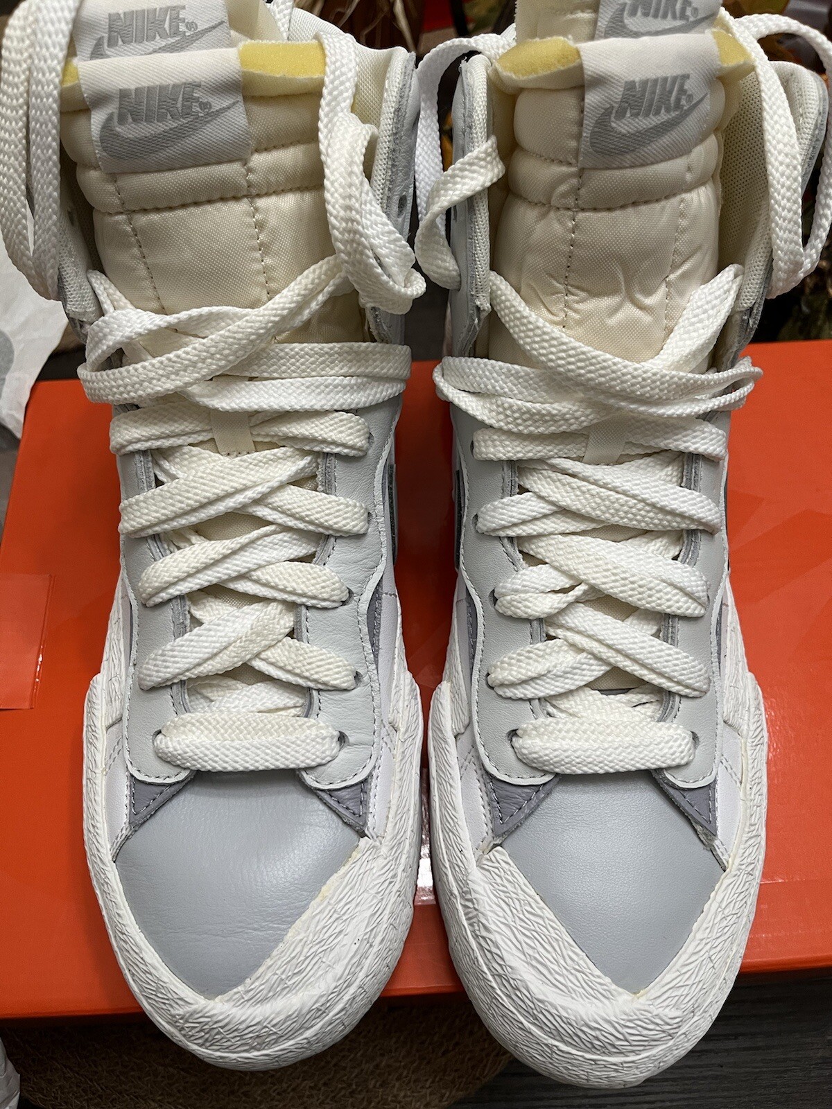 SACAI X NIKE Taglia 8 5 Nike Blazer Mid x Sacai bianco grigio 2019