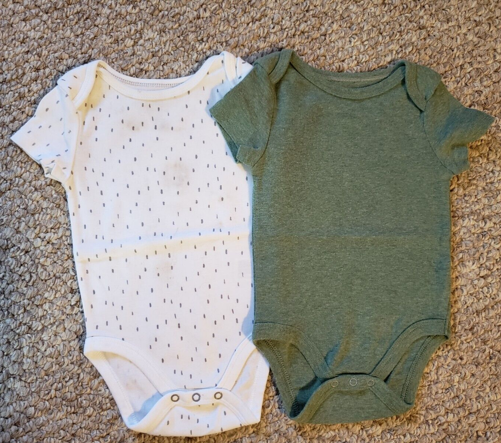 Cloud Island 2-Pack Bodysuits for Babies 6-9 Months Soft and Comfortable