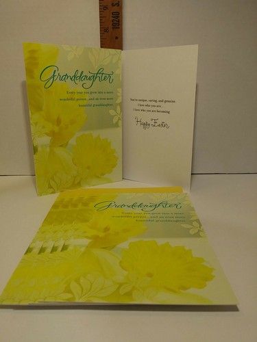 New! 6 card pack Glitter Hallmark Easter Card w/ Envelopes For Granddaughter - Picture 3 of 10