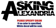 Asking Alexandria Band Graphic Die Cut decal sticker Car Truck Boat Window 12"