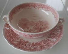 Top: Villeroy & Boch Burgenland Rouge Tasse à Soupe + Soucoupe ! Anse Droite