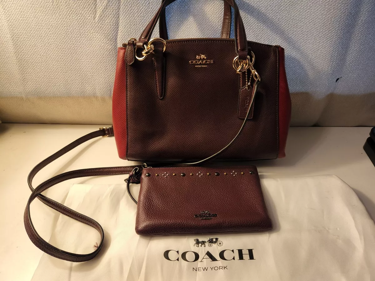 COACH Signature Mini Christie Carryall Bag Crossbody (Brown/Black