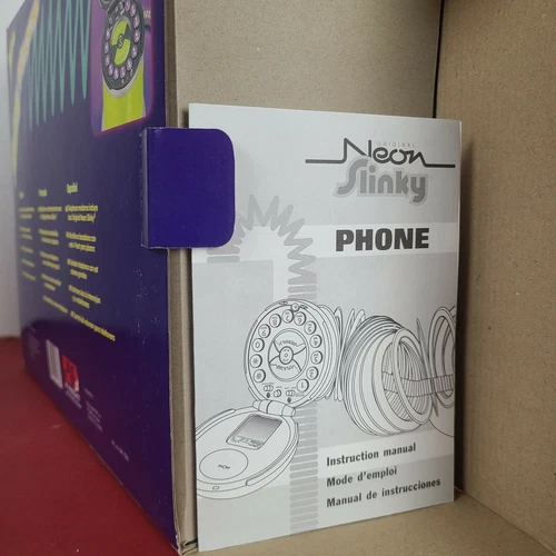 Slinky Phone Neon Glowing Landline Vintage Telephone NEW in Box 1999 - Picture 3 of 12