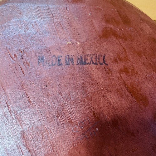 Vintage Wooden Hand Painted Vintage Folk Art Mexican Batea Tole Tray Bowl 11” - Picture 10 of 11