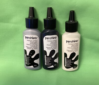 Decopatch Patchliner Relieffarbe x 3 - gemischte Farben - neu & unbenutzt