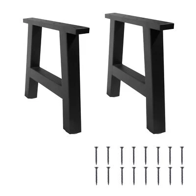 TC-HOMENY 16" Metal Coffee Table Legs Set of 2 Thickened Iron Bench Desk Legs