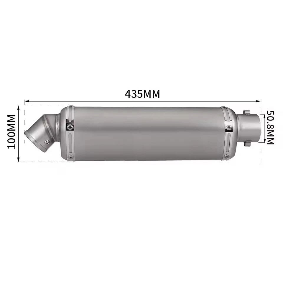 Tubo silenciador universal deslizable 51 mm 2" para motocicleta modelo A12 Foto 4 de 4