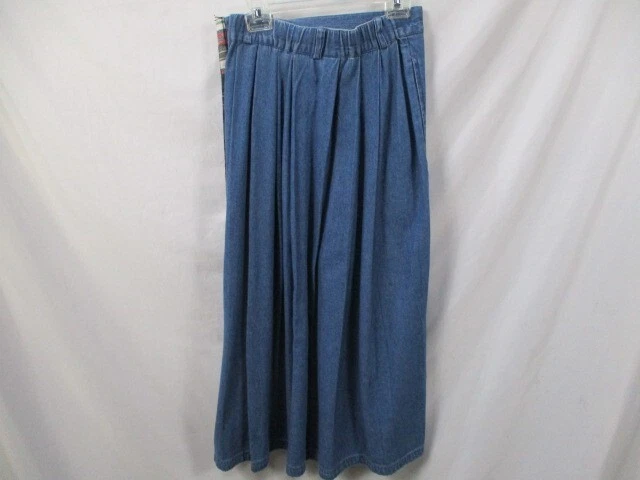 Falda Susan Bristol Mujer 2P Petites Azul Larga Cintura Elástica Algodón Denim Foto 4 de 4