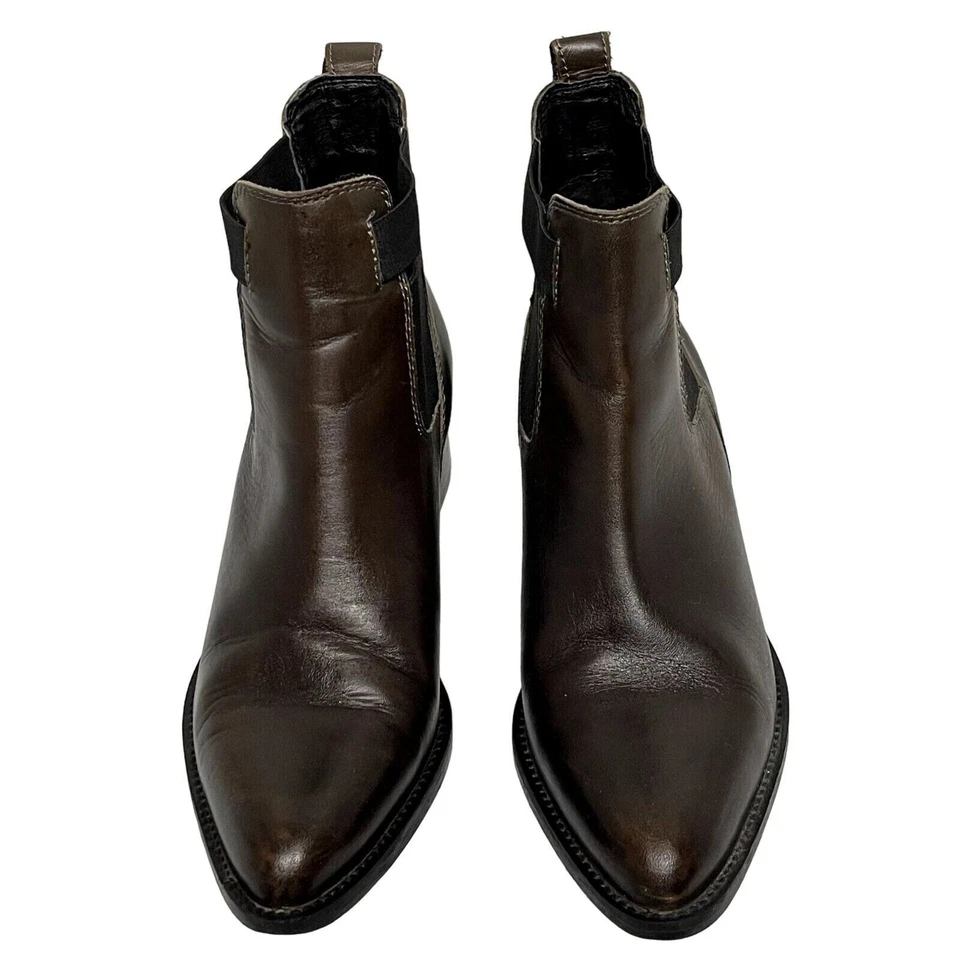 Botas de cuero al tobillo ERAM Chelsea punta almendra talla 9 Foto 4 de 4