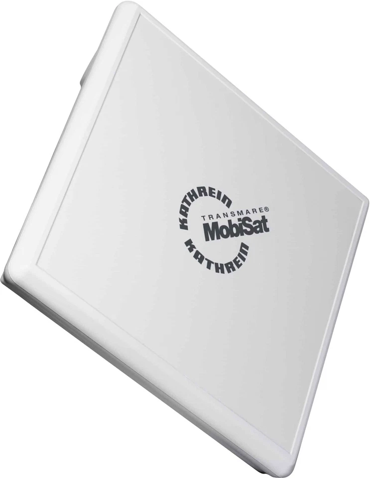 Kathrein BAS 66 Skew Flachantenne Camping mit Twin-LNB & Skew-Adapterplatte weiß