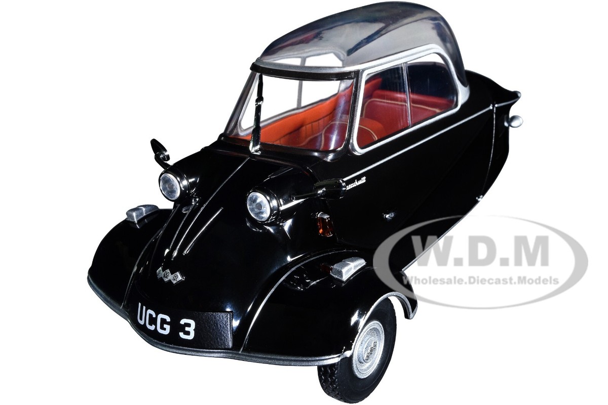 MESSERSCHMITT KR200 BUBBLE TOP BLACK 1/18 DIECAST MODEL CAR