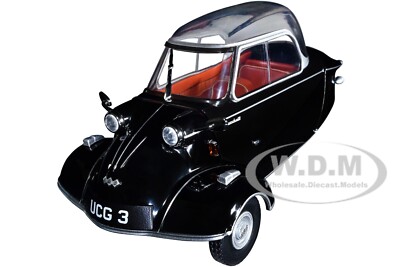 MESSERSCHMITT KR200 BUBBLE TOP BLACK 1/18 DIECAST MODEL CAR BY