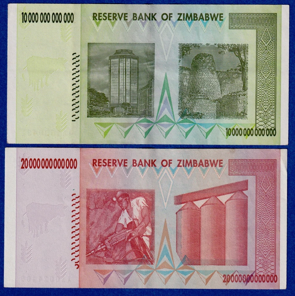 ZIMBABWE TRILLION COMBO - 10 TRILLION + 20 TRILLION (2008) - CIRCULATED NOTES - Image 2 of 2