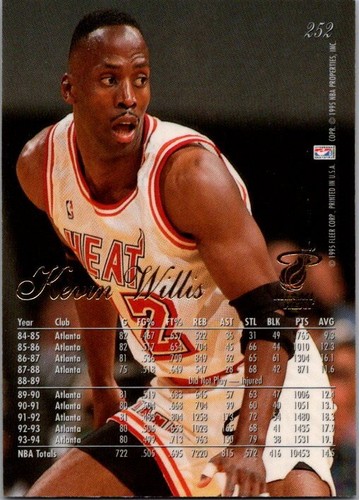 1994 Flair Basketball Kevin Willis #252