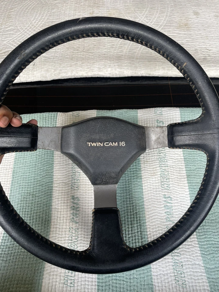JDM TOYOTA Sprinter Ae86 Twin Cam 16 Leather Steering Wheel !!! - Image 3 of 4