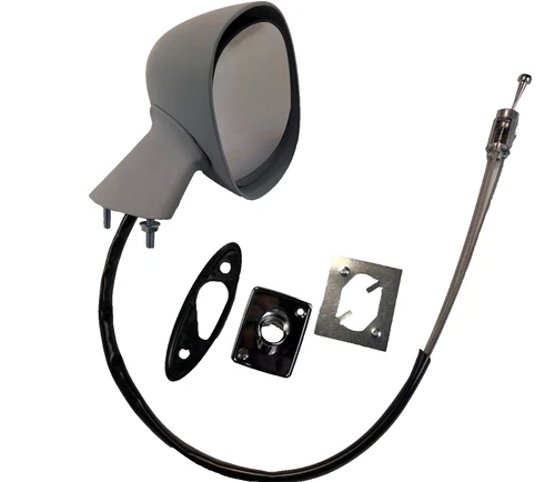 1977 - 1982 Corvette Sport Mirror in Primer + REMOTE LH LEFT Driver Side C3 NEW