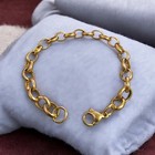 Luxus Damen Bettelarmband 18 K Gold Pl. Charms Armband für Beads Edelstahl 