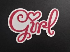 Girl Cardstock Words with Backgrounds Die Cuts Scrapbook Card Making 6 Pieces