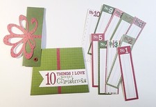 10 Things I Love About Christmas Die Cuts Journaling Tags Box on Hinge RARE