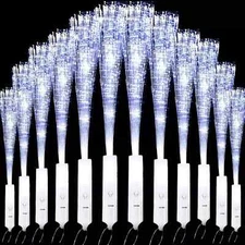 80pcs Fiber Optic White LED Wands, Glow Sticks for Parties, Weddings, Events