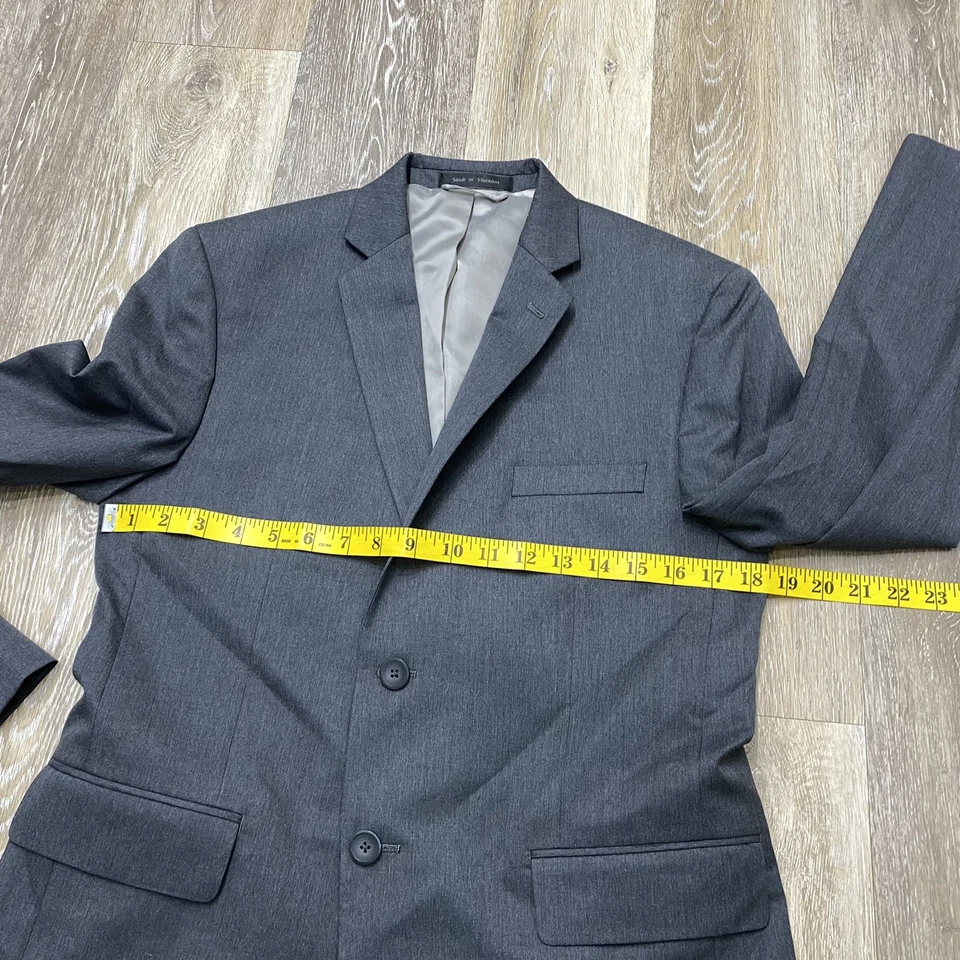 MARC NEW YORK Botón Delantero Gris Traje Chaqueta con Forro Para Hombre Talla 20 Regular Foto 4 de 4