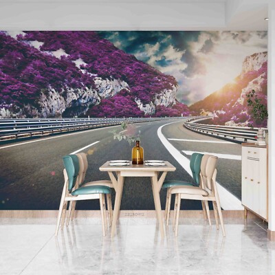 3D Mountain Plant Road Landscape Self-adhesive Removable Wallpaper Murals