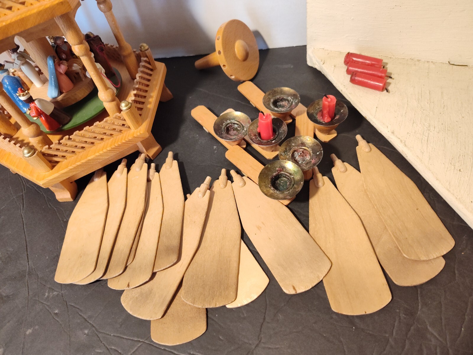 Kathe Wohlfahrt German Christmas Nativity Pyramid Carousel 3 Tier eBay