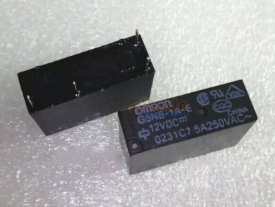 10Pcs Omron G5NB-1A-E DC 12V Power Relay 4Pin SPST-NO 5A PCB Mount
