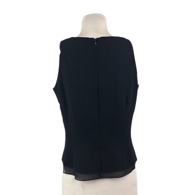 Haut De Soirée Vintage Papell à Perles - Sans Manches, Taille M, Noir, Occasion Très Bon état