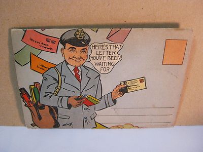 Here's That Letter You've Been Waiting For 1940's Postcard Letter Folder Booklet
