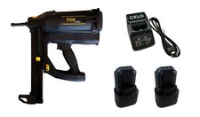 CELO Akku Gasnagler FOX 40 Koffer Magazin f. 40 Nägel 2x Akku Betonnagler Nagler