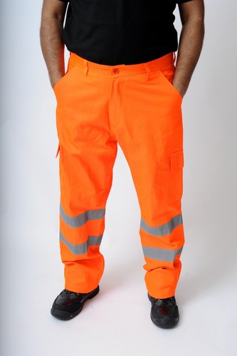 Hi Viz orange Hose schwarz gelb marineblau Arbeitskleidung Cargobahn Autobahnhose - Bild 24 von 56