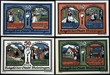 MEININGEN 1921 "Frau Holle" Brothers Grimm story Complete Series German Notgeld